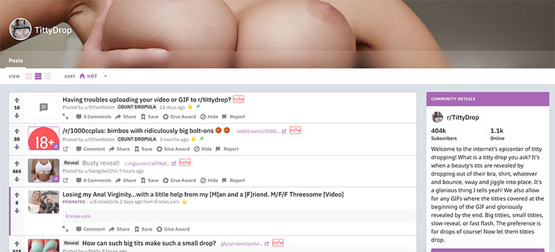 Titty Drop Sub Reddit