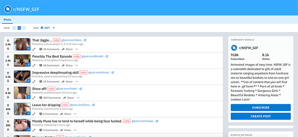 Porn Subreddit List